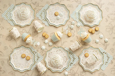Mantel flores beige