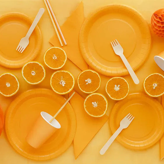 Servilletas de papel naranja claro / 20 uds.