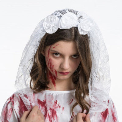 Disfraz novia zombie Camilla con velo