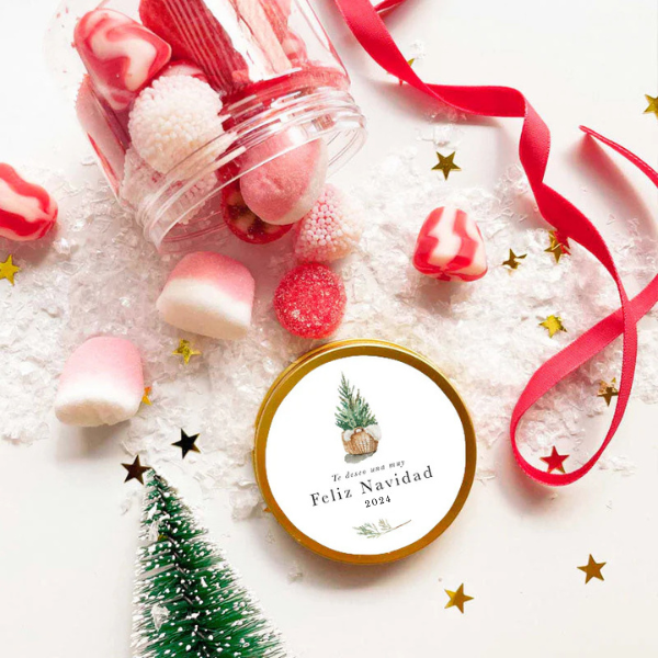 Bote golosinas Feliz Navidad 2025
