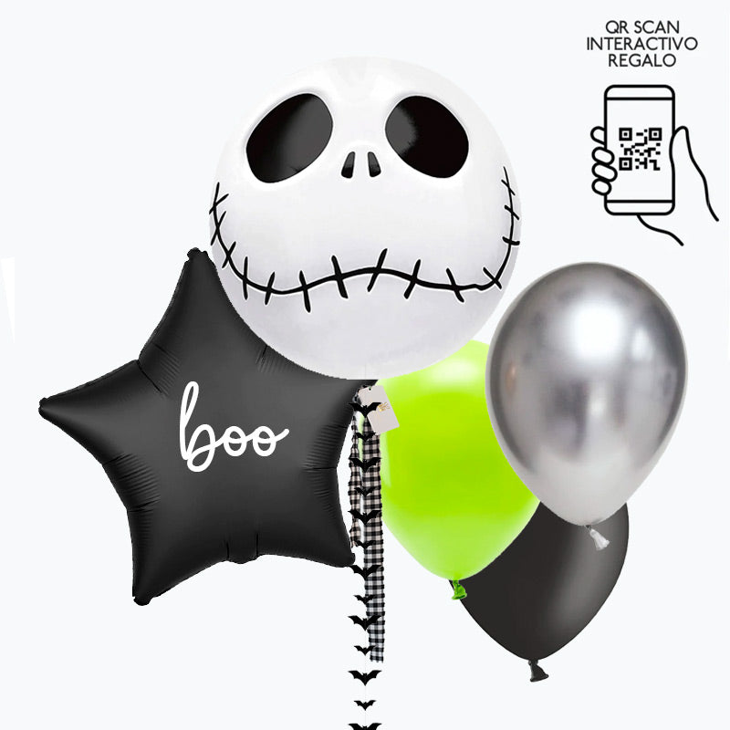 Bouquet Halloween SKELETON hinchados con helio