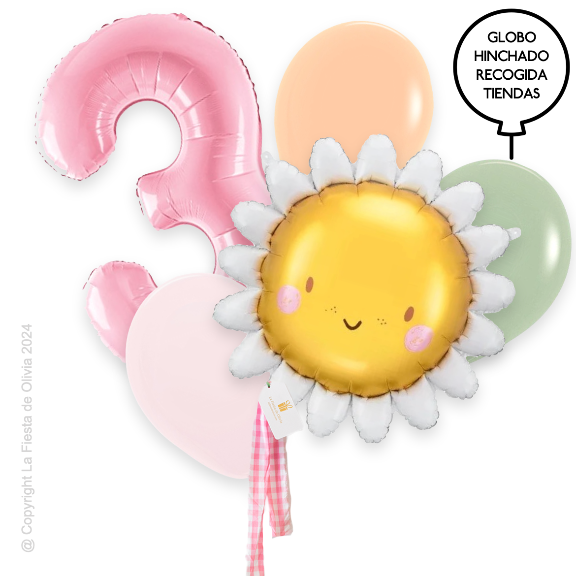 Bouquet globos SUNSHINE hinchados con helio