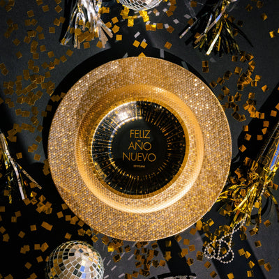 Black bowl happy new year basic / 6 pcs.