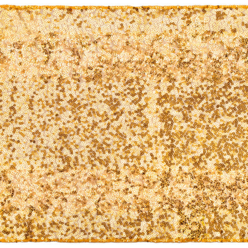 Gold sequined table runner