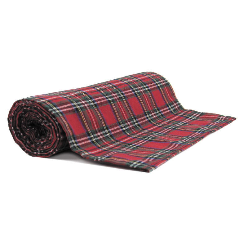 Caminho de mesa em algodão tartan