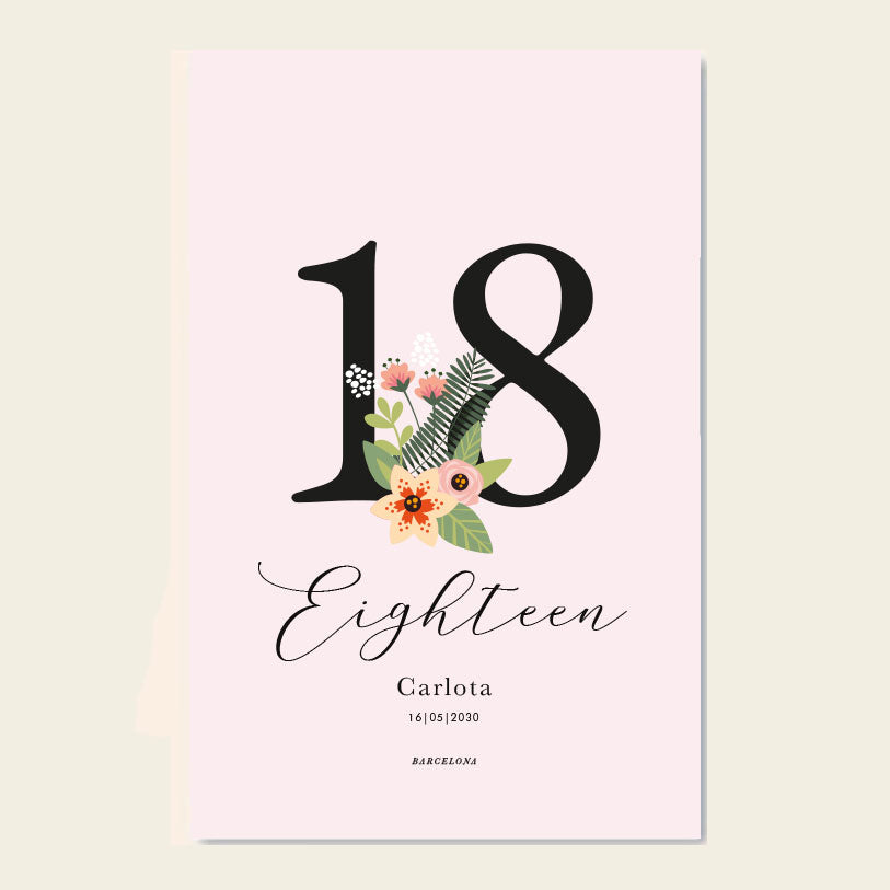 Personalized Eighteen Poster