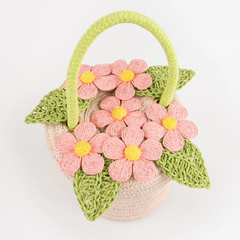 Bolso cesta de flores