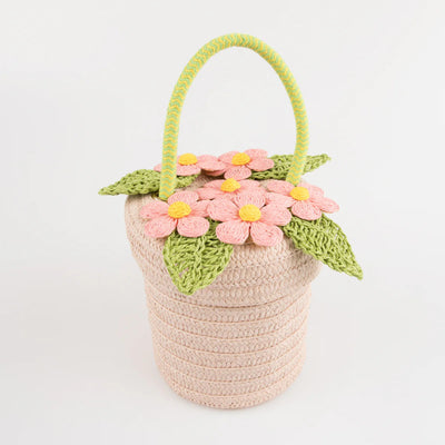 Bolso cesta de flores