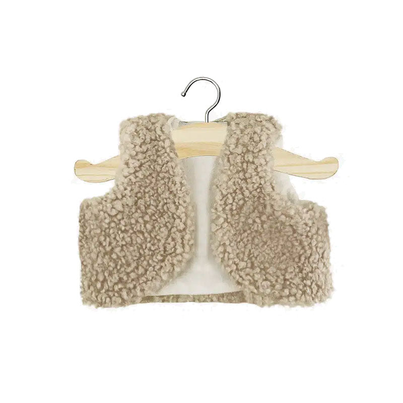 Colete shearling para boneca Minikane Gordis