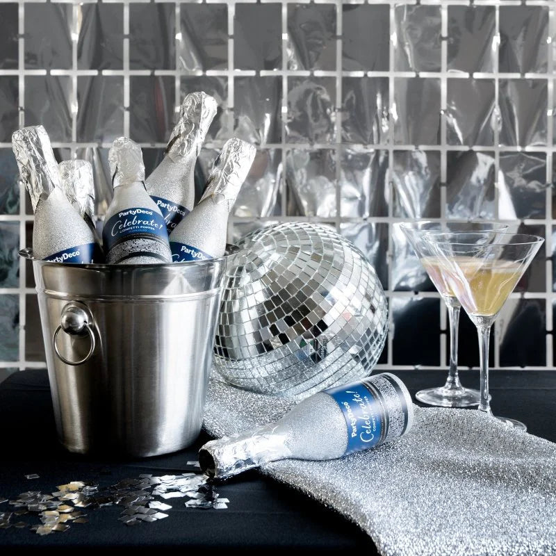 Silver Champagne Confetti Cannon
