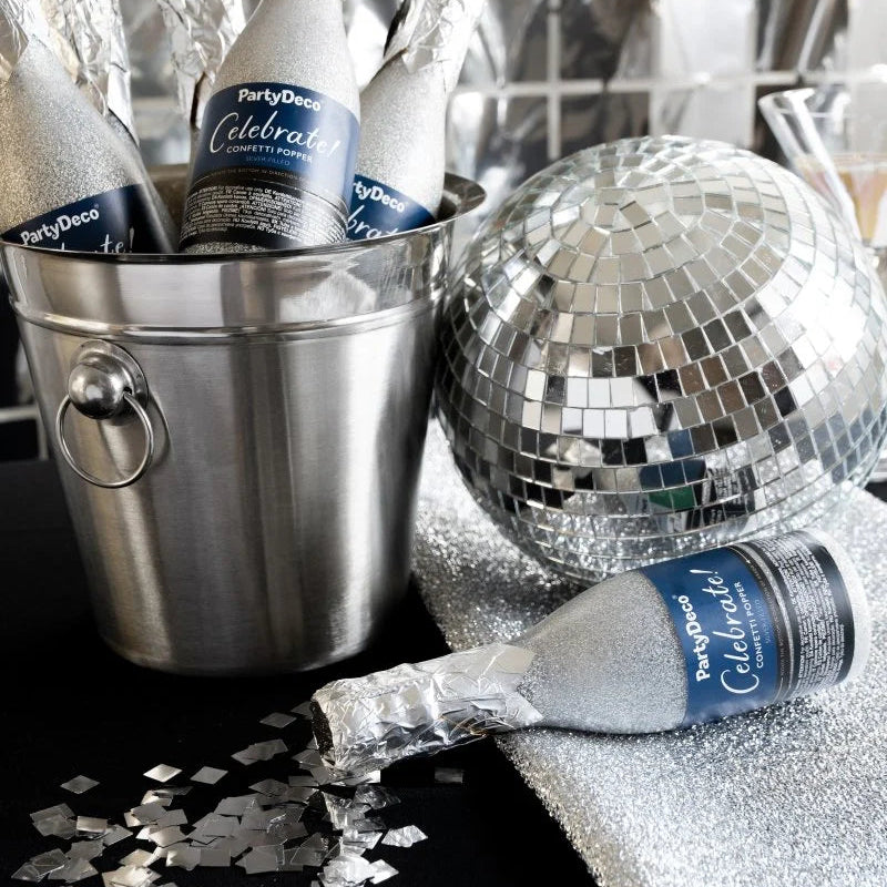 Silver Champagne Confetti Cannon