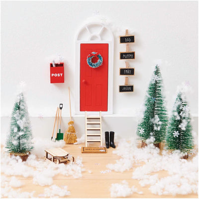 Grinalda de Natal em miniatura para porta / 2 peças. 