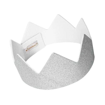 Silver felt glitter crown