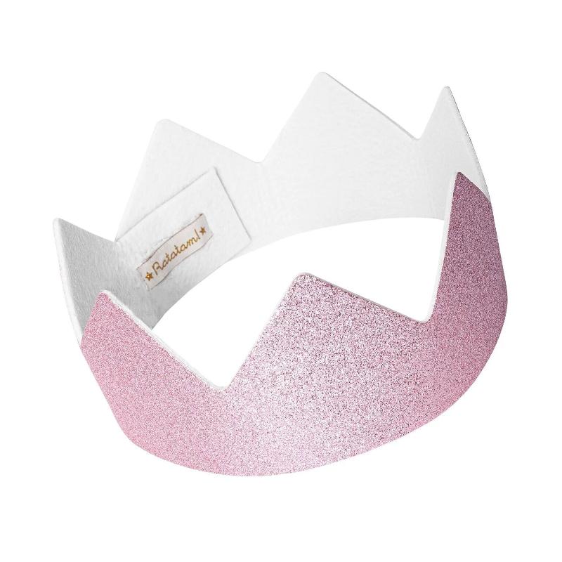 Pink felt glitter crown