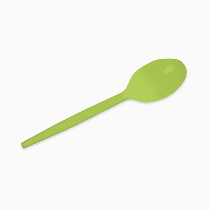 Basic lime green spoon / 15 pcs.