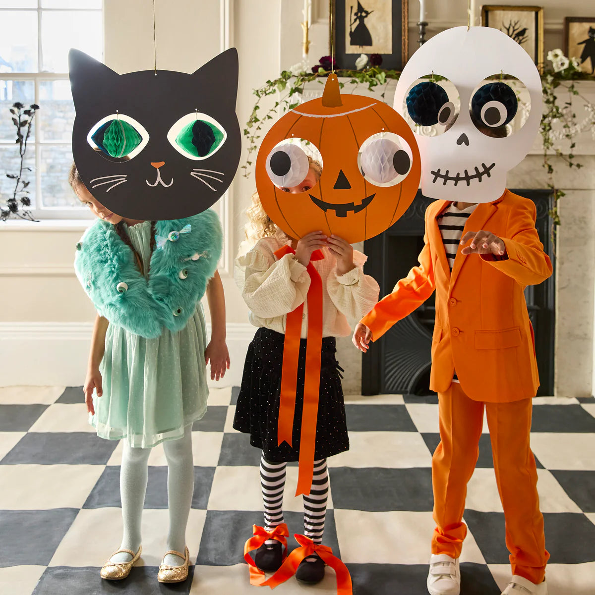 Kit de decoração de cabeças de Halloween / 3 peças.