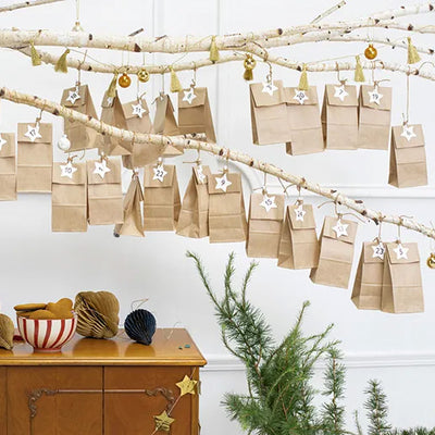 DIY Advent Calendar Kit kraft bags