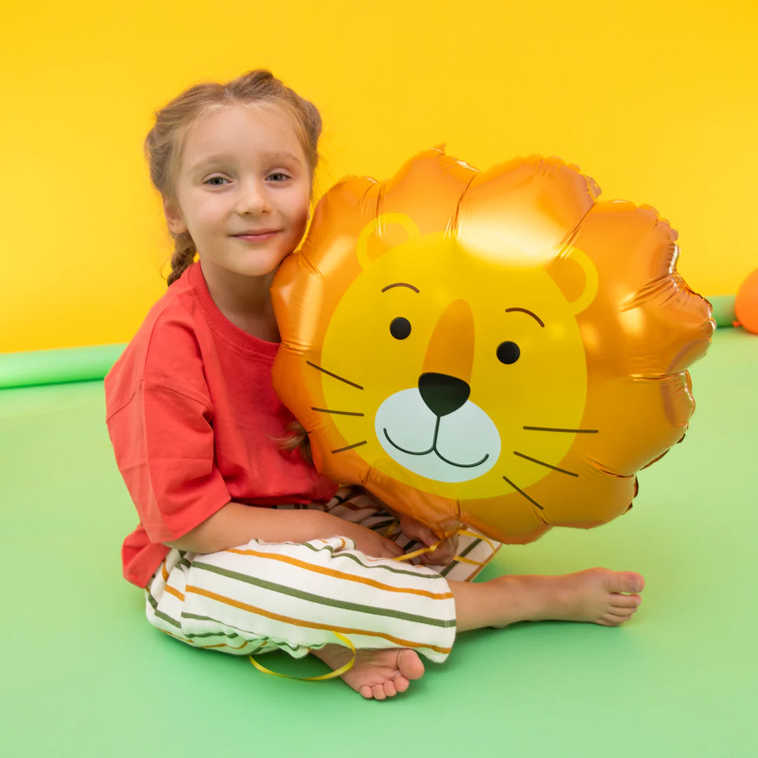 Lion face foil balloon