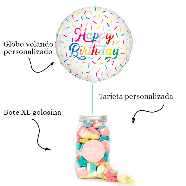 WOW BOX Sprinkle, doces e mensagem personalizada.