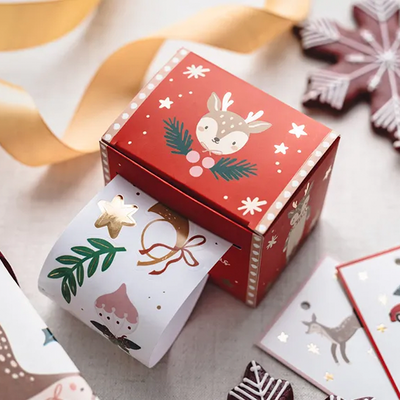Box of mini Merry Christmas stickers