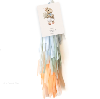 Globo ICONIC PREMIUM TASSEL Baby Blue Recuerdo hinchado