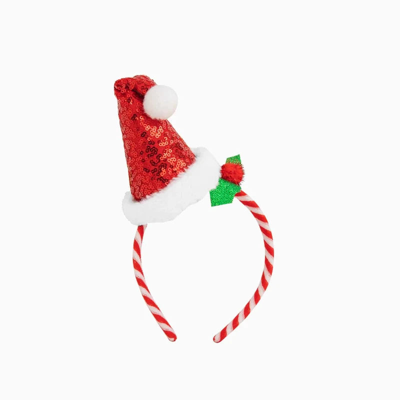 Santa Claus hat headband with sequins