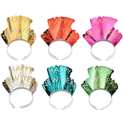 Multicolor Happy New Year headband / 6 pcs.