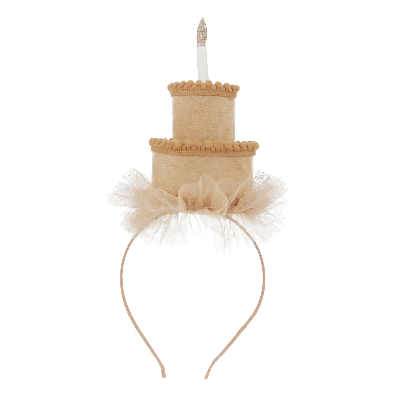 Taupe Birthday Cake Hat Headband