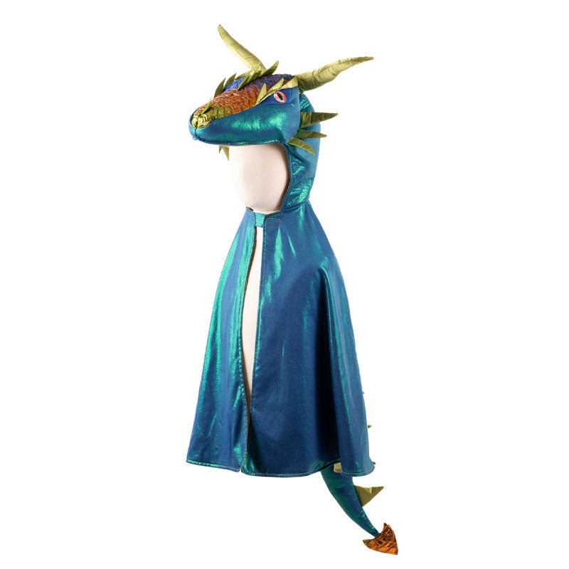 Turquoise dragon cape costume