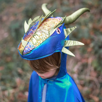 Turquoise dragon cape costume