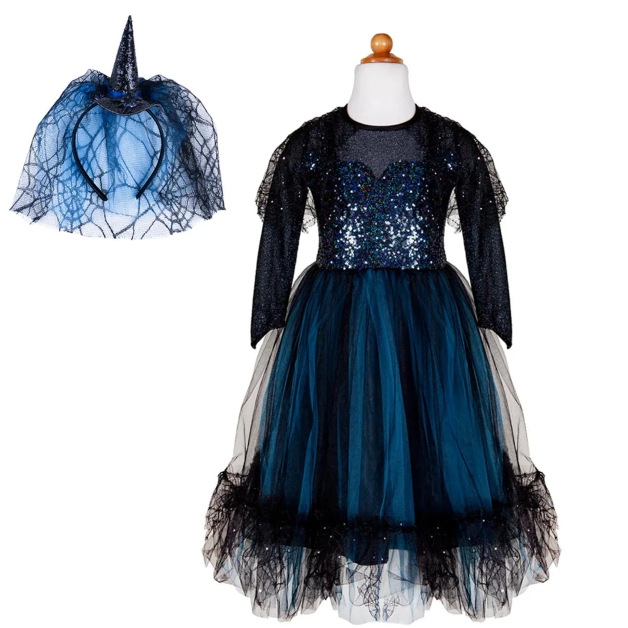 Moon Halloween costume with sequins and tulle