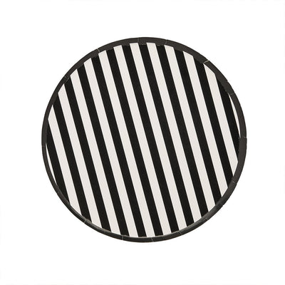 Monochrome striped plate/ 8 pcs.