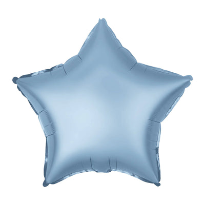 Basic light blue star Mylar balloon
