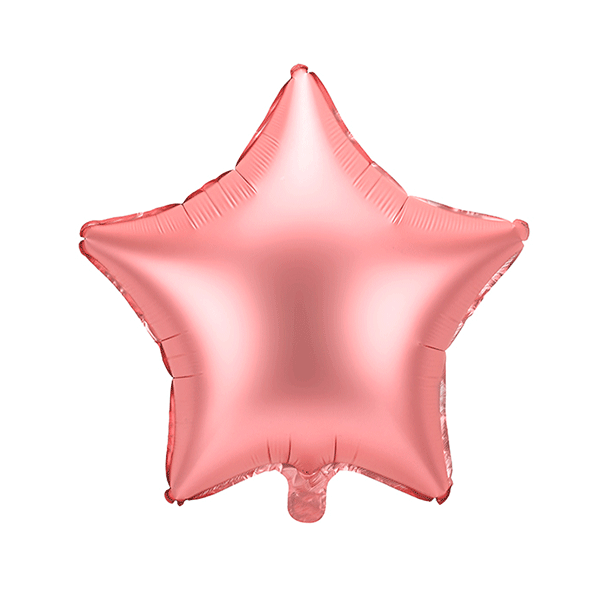 Personalized BASIC star balloons inflated with helium