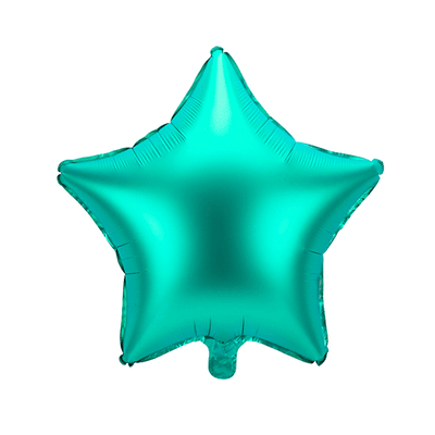 Personalized BASIC star balloons inflated with helium