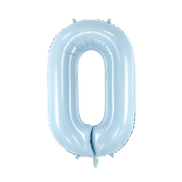 Foil balloon numbers L matte powder blue