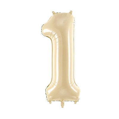 Foil balloon Numbers L beige basic