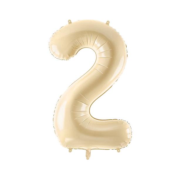 Foil balloon Numbers L beige basic