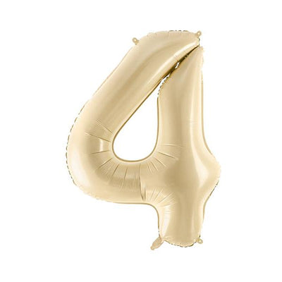 Foil balloon numbers L matte beige