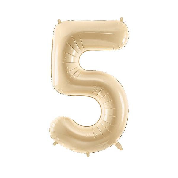 Foil balloon Numbers L beige basic