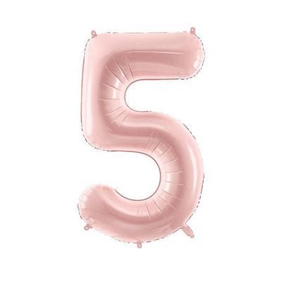 Foil balloon Numbers L basic pastel pink