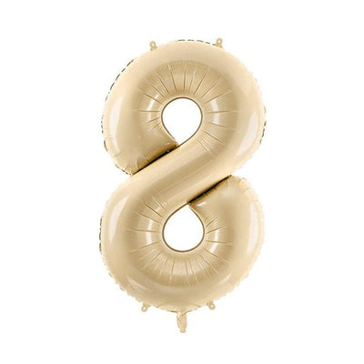 Foil balloon Numbers L beige basic