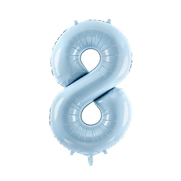 Foil balloon Numbers L light blue basic