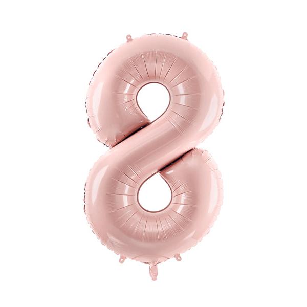 Foil balloon Numbers L basic pastel pink