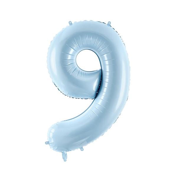 Foil balloon Numbers L light blue basic