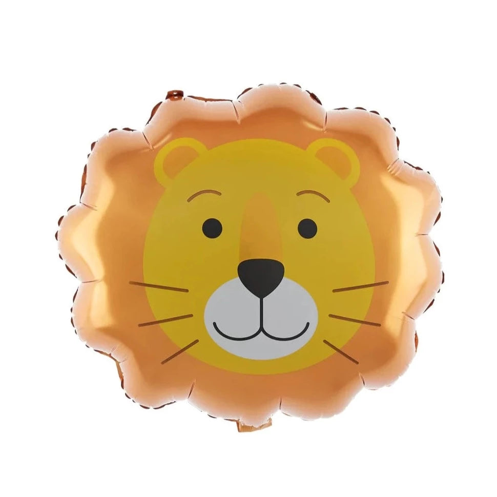 Lion face foil balloon
