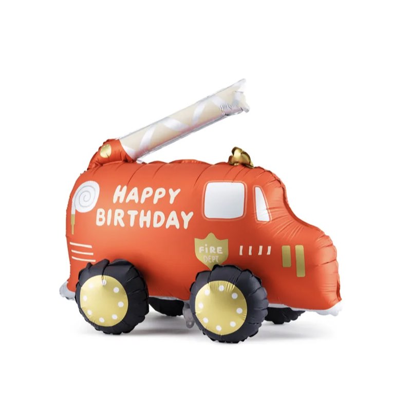 Fire truck foil balloon