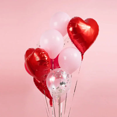 Basic Red Heart Foil Balloon