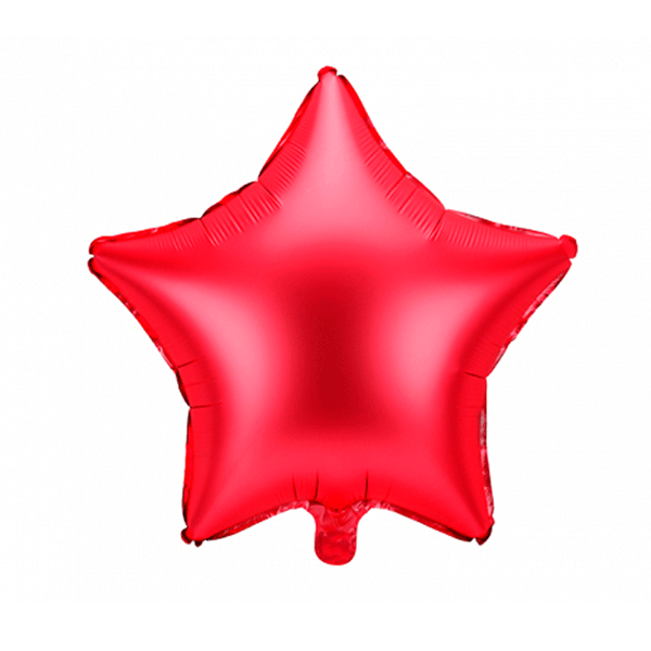 Personalized BASIC star balloons inflated with helium