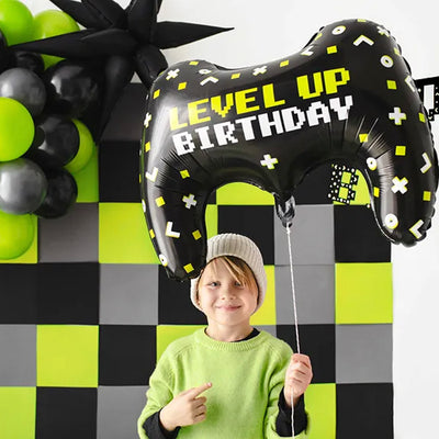 Balão metalizado de aniversário para gamepad